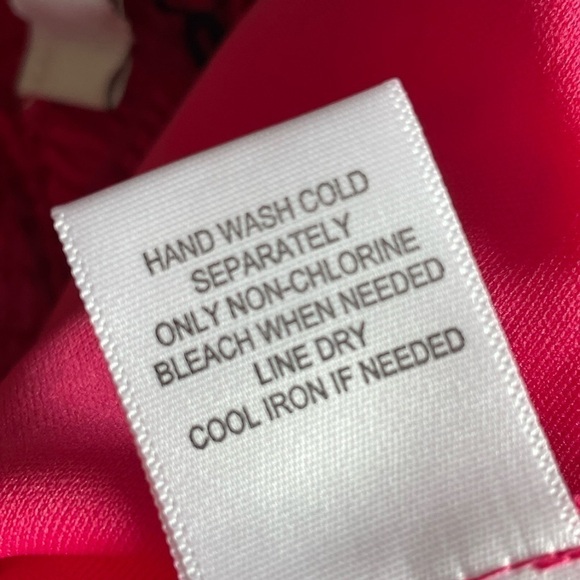 NSR Smocked Fuchsia Pink Party Dress Midi M Puff Sleeves Slit Satiny 3592 READ - Picture 8 of 13